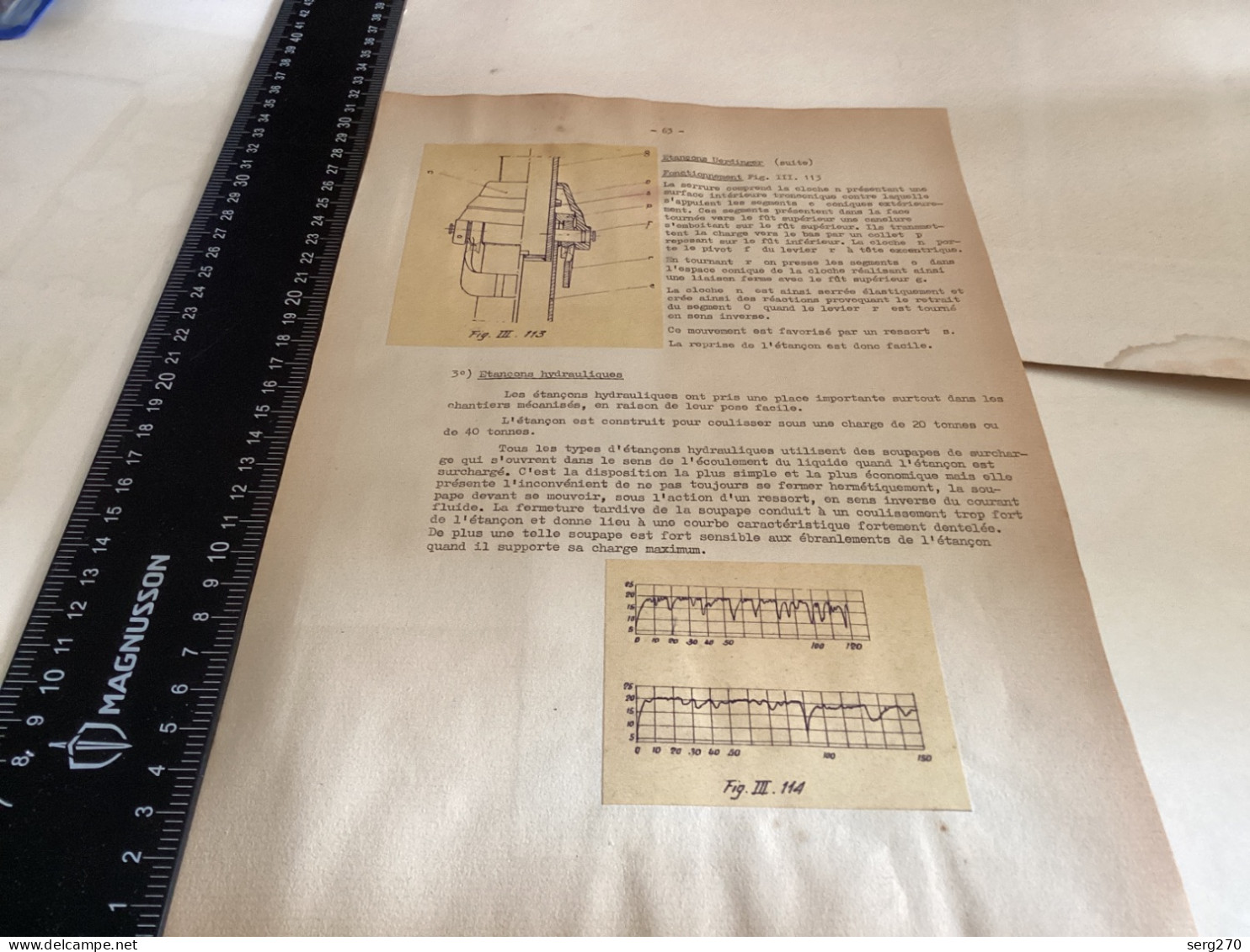 Ancien Dessin De Barrage,  Plan Et Dessin Technique, Barrage  Dessin Main 1950  étançon - Arbeitsbeschaffung