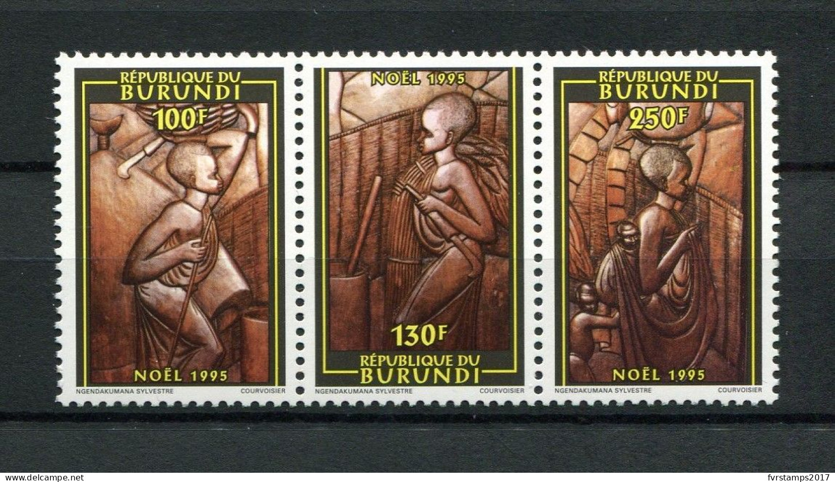 Burundi - 1995 - Se Tenant -  OCB 1071-1073 - MNH ** - Kerstmis Christmas Noël Art Sculptures - Cv € 10 - Ungebraucht