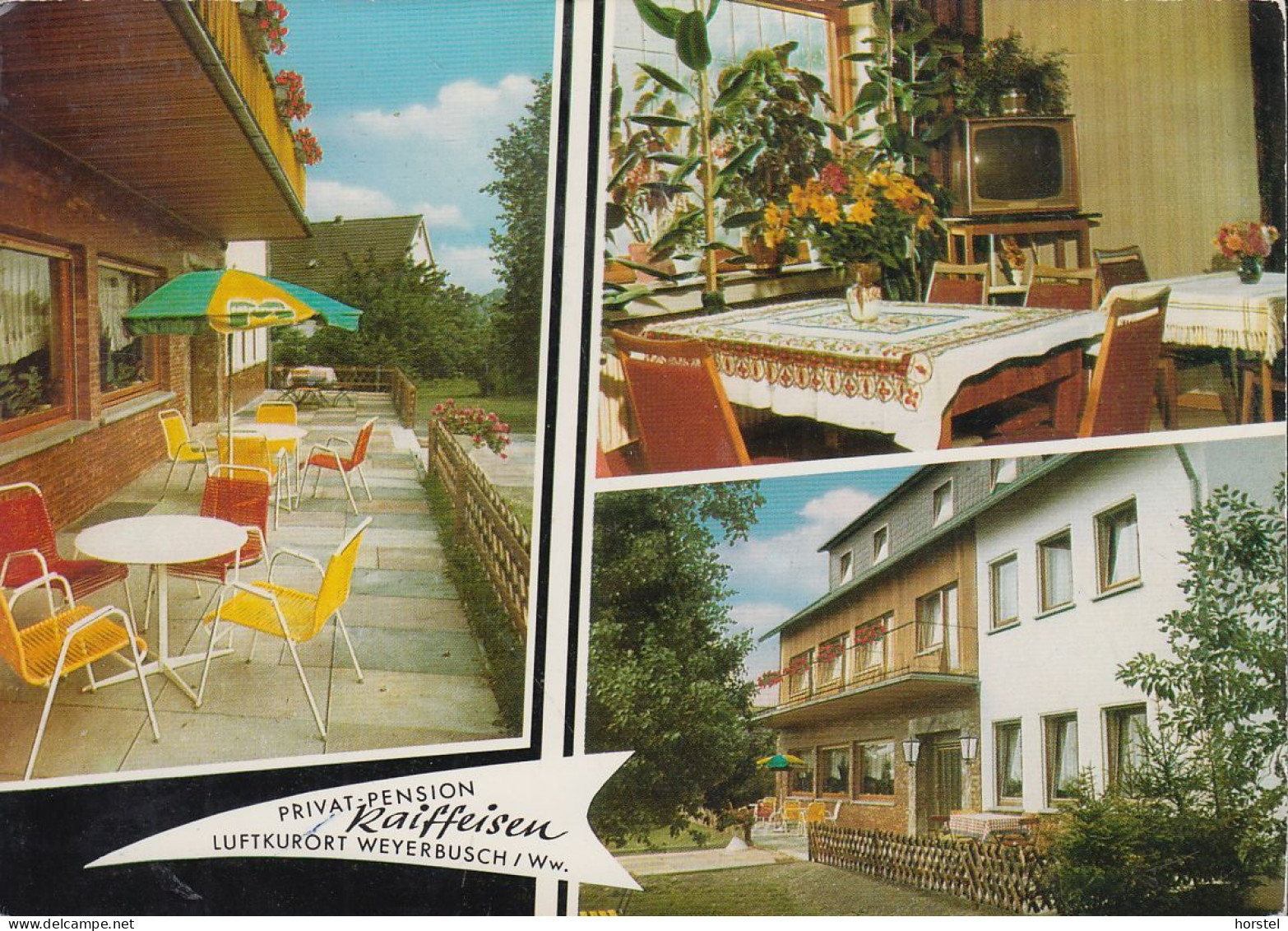 D-57635 Weyerbusch - Privat-Pension Raiffeisen - Westerwald - Alter Fernseher - Nice Stamp - Hachenburg