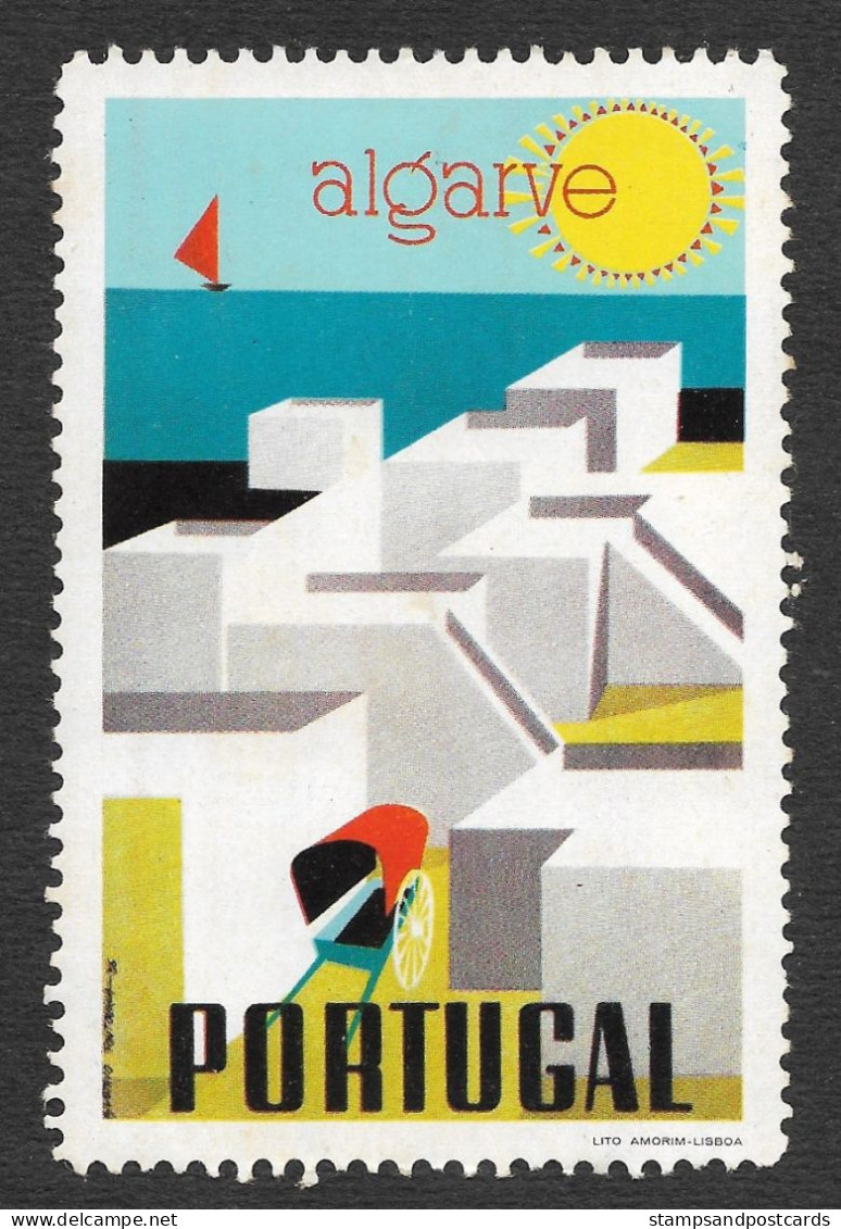 Portugal Grand Vignette Touristique Algarve Fuseta Tourism Cinderella Poster Stamp - Local Post Stamps