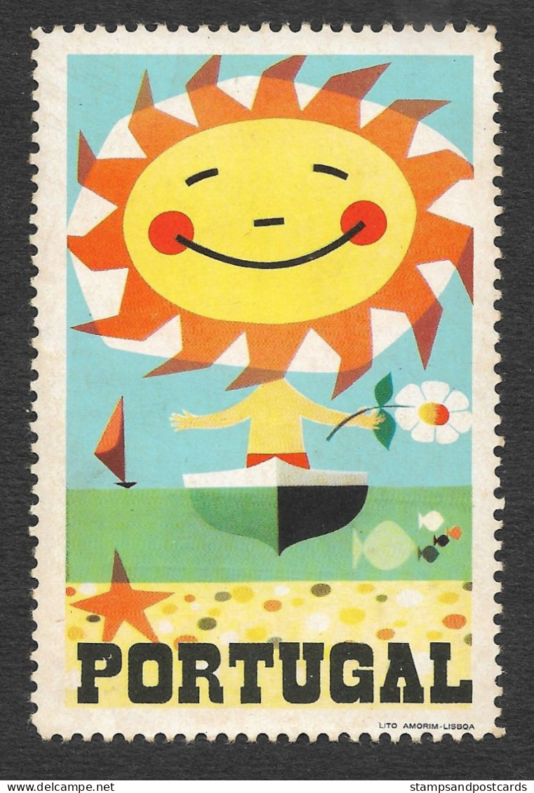 Portugal Grand Vignette Touristique Soleil Plage Sun Beach Tourism Cinderella Poster Stamp - Ortsausgaben