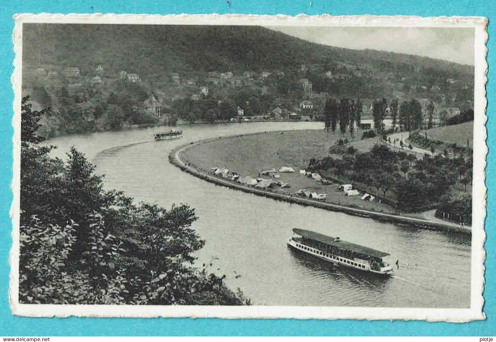 * Profondeville (Namur - La Wallonie) * (nr 8) Les Bateaux Touristes, Boat, Canal, Quai, Panorama, Old, Camping - Profondeville