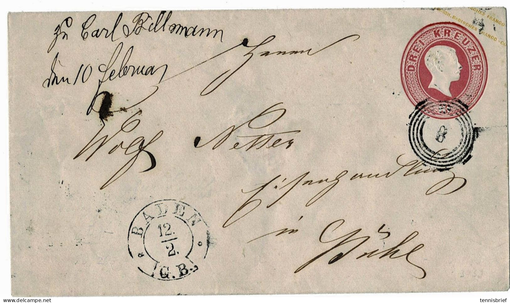 3 Kr. GA, Nr. Stp. A. GA, R !,  # A 7151 - Postal  Stationery