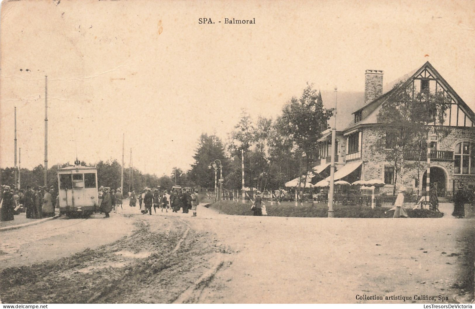 Belgique - Spa - Balmoral - Collection Artistique Califice - Animé - Tram - Carte Postale Ancienne - Spa