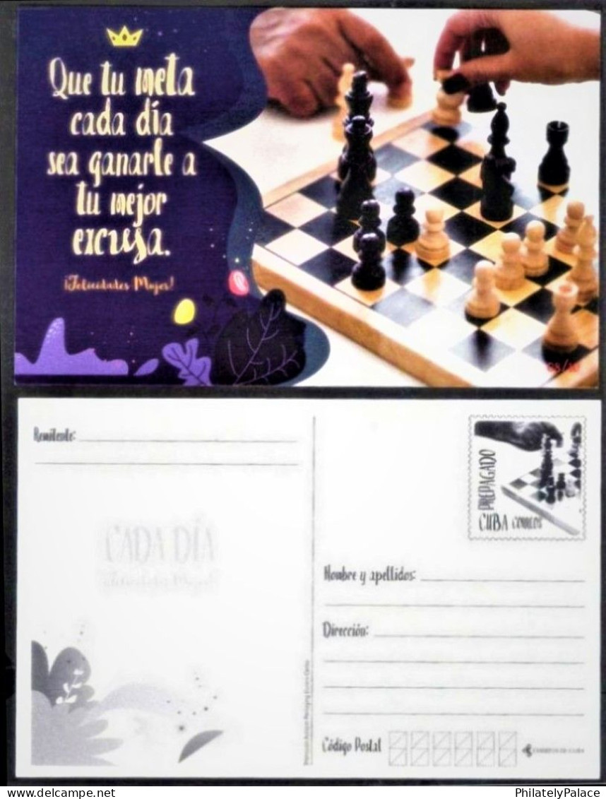 CUBA 2018 Chess,Schach,Échecs, Postal Stationary, Postcard MNH(**) - Briefe U. Dokumente