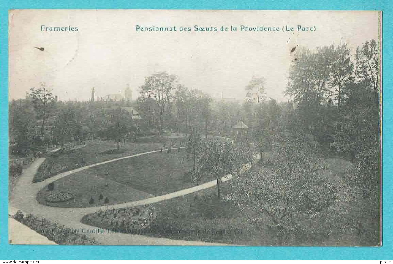 * Frameries (Hainaut - La Wallonie) * (Camille) Pensionnat Des Soeurs De La Providence, Le Parc, Park, Old - Frameries