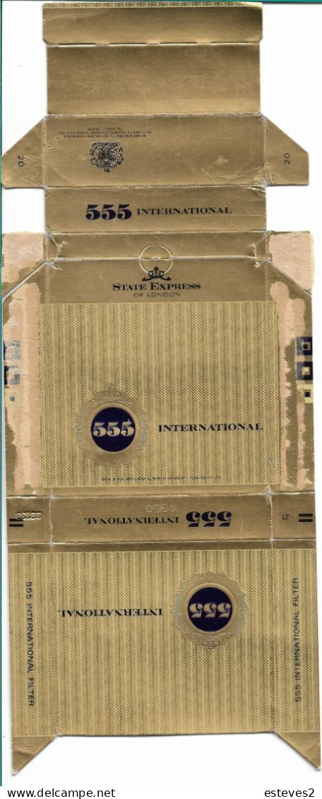 U.K. ,  United Kingdom , Great Britain , 555 INTERNATIONAL ,   Empty Tobacco  Pack - Schnupftabakdosen (leer)