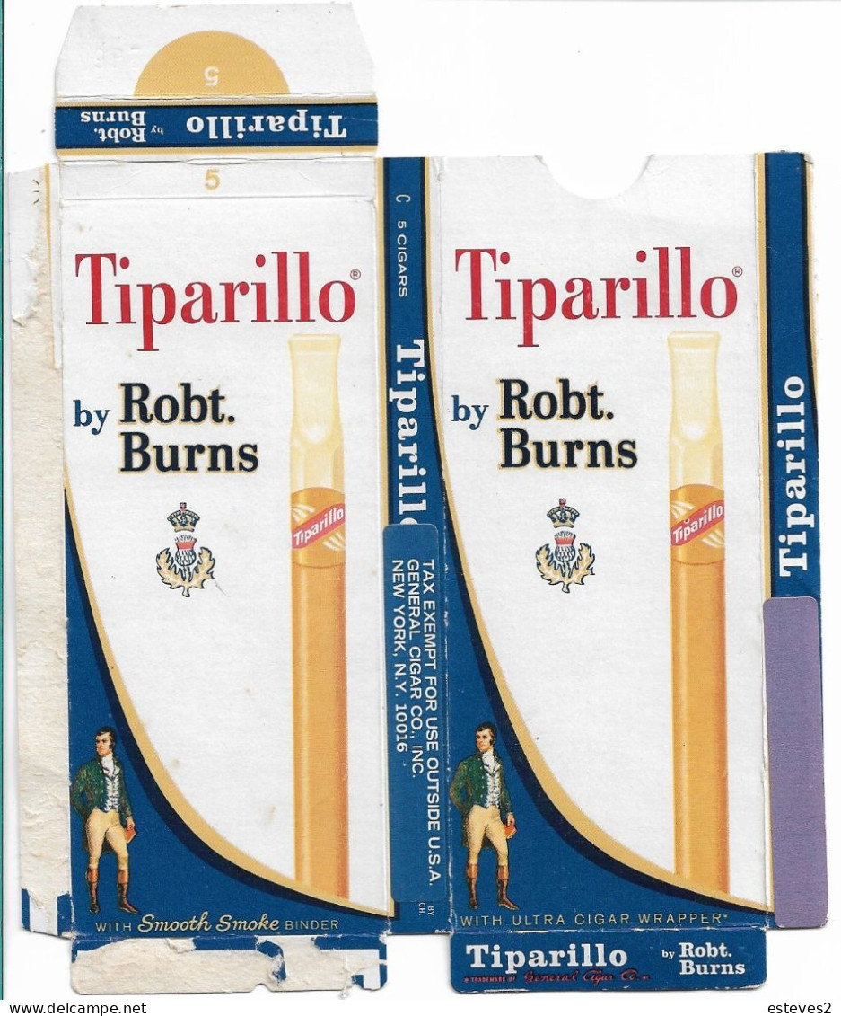 TIPARILLO By Robt. Burns,   Empty Tobacco  Pack - Schnupftabakdosen (leer)