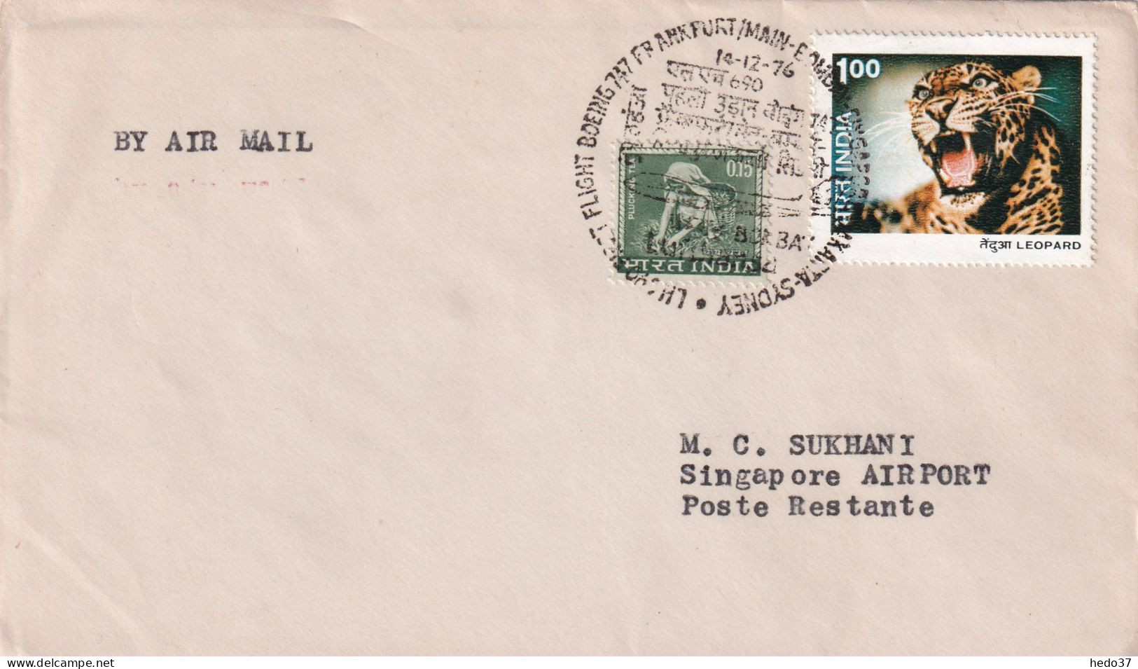 Inde - 1er Vol - Lettre - Airmail