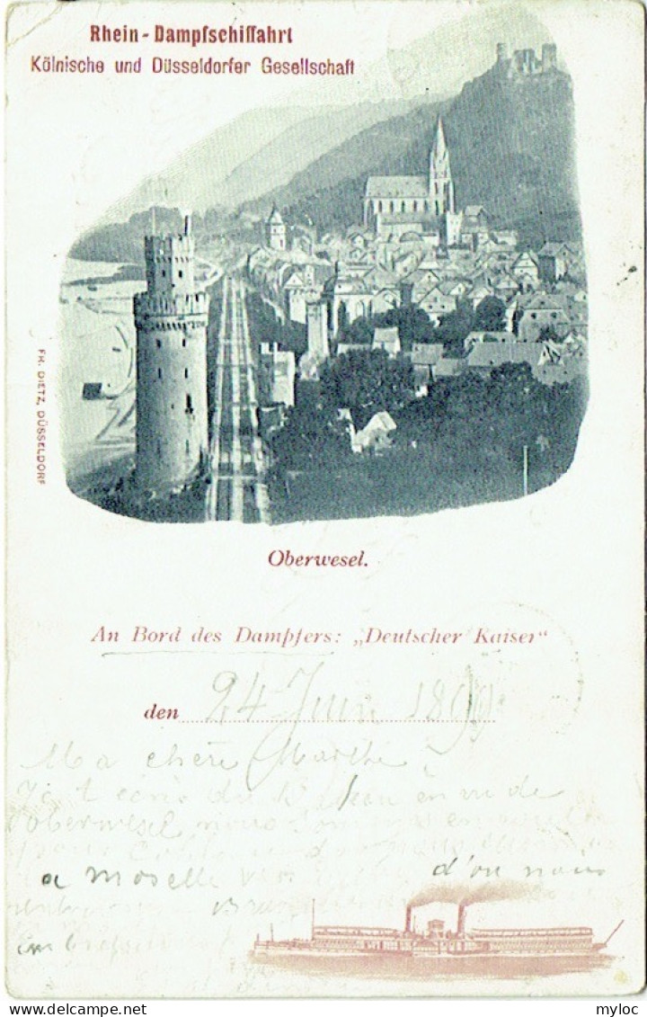 Oberwesel. An Bord Des Dampfers : "Deutscher Kaiser" - Oberwesel