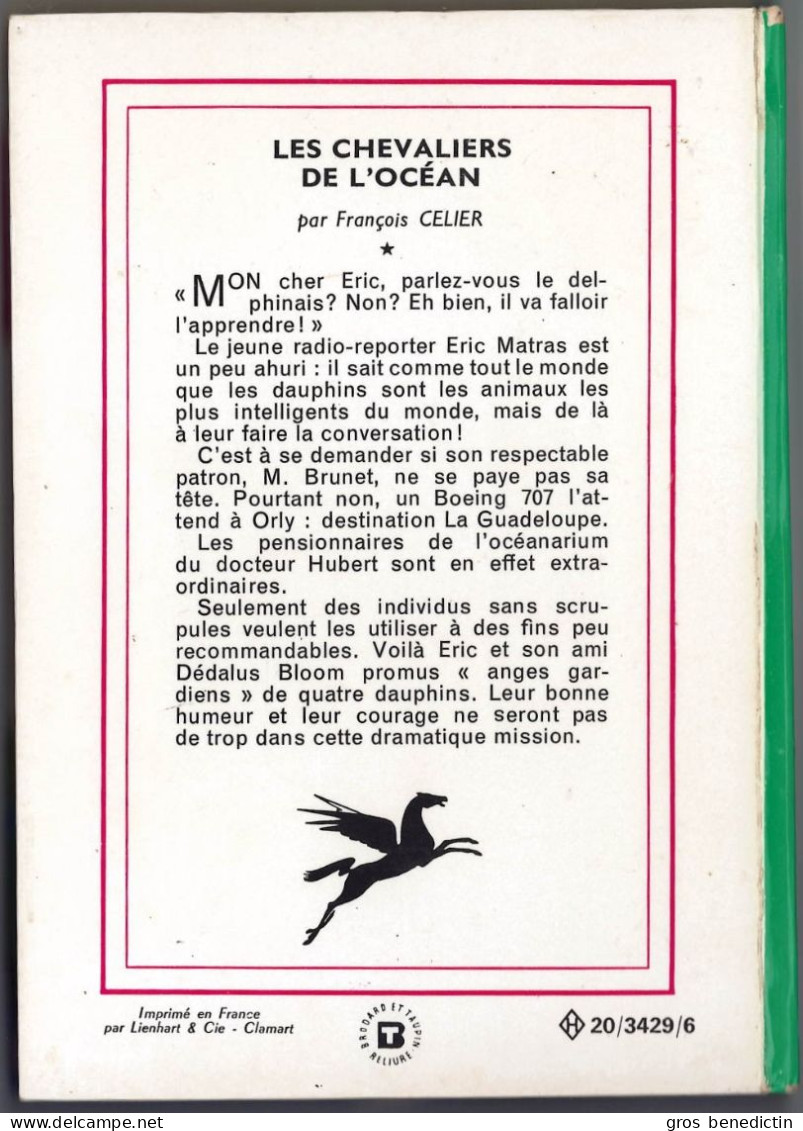 Hachette - Bibliothèque Verte N°404 - François Celier - "Eric Matras : Les Chevaliers De L'océan" - 1969 - #Ben&Matras - Bibliotheque Verte