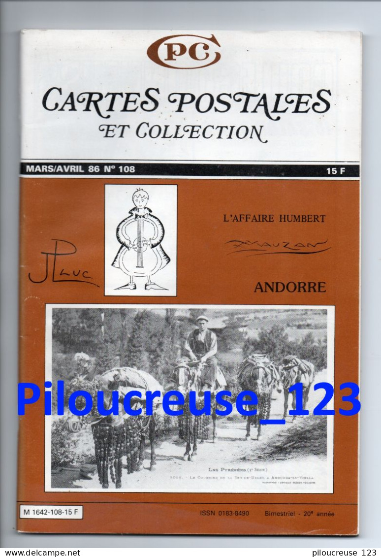 Revue Cartes Postales Et Collection N°108 - 1986 - ANDORRE - Francese