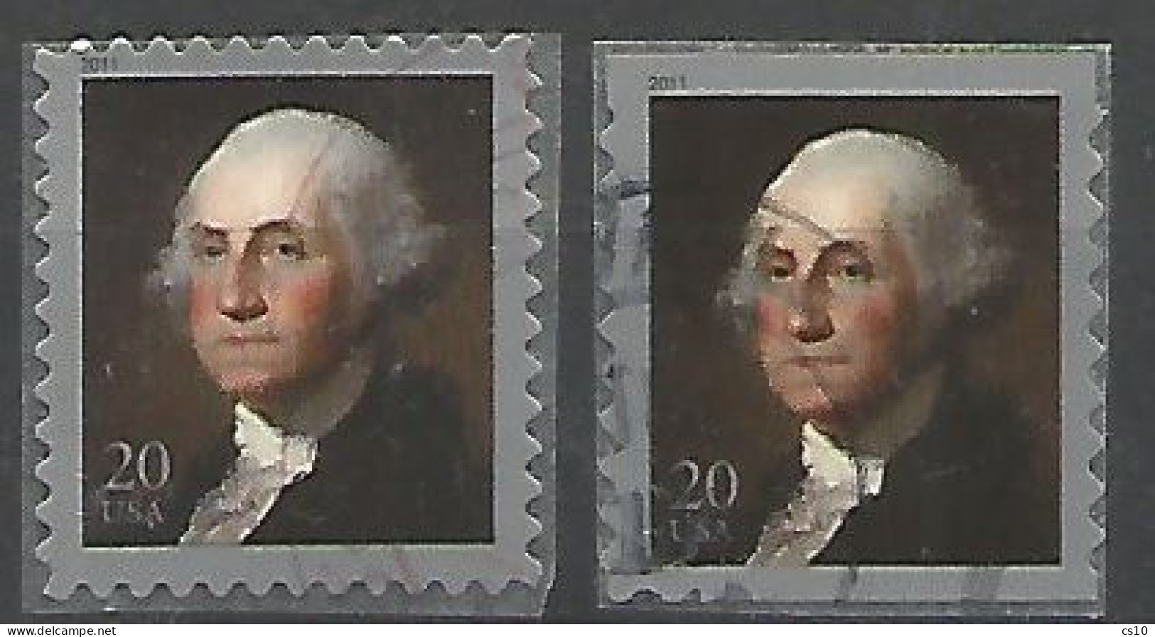 USA 2011 George Washington From Sheets + Coil -  SC # 4504 + # 4510 - Cpl 2v Set In VFU Condition - George Washington