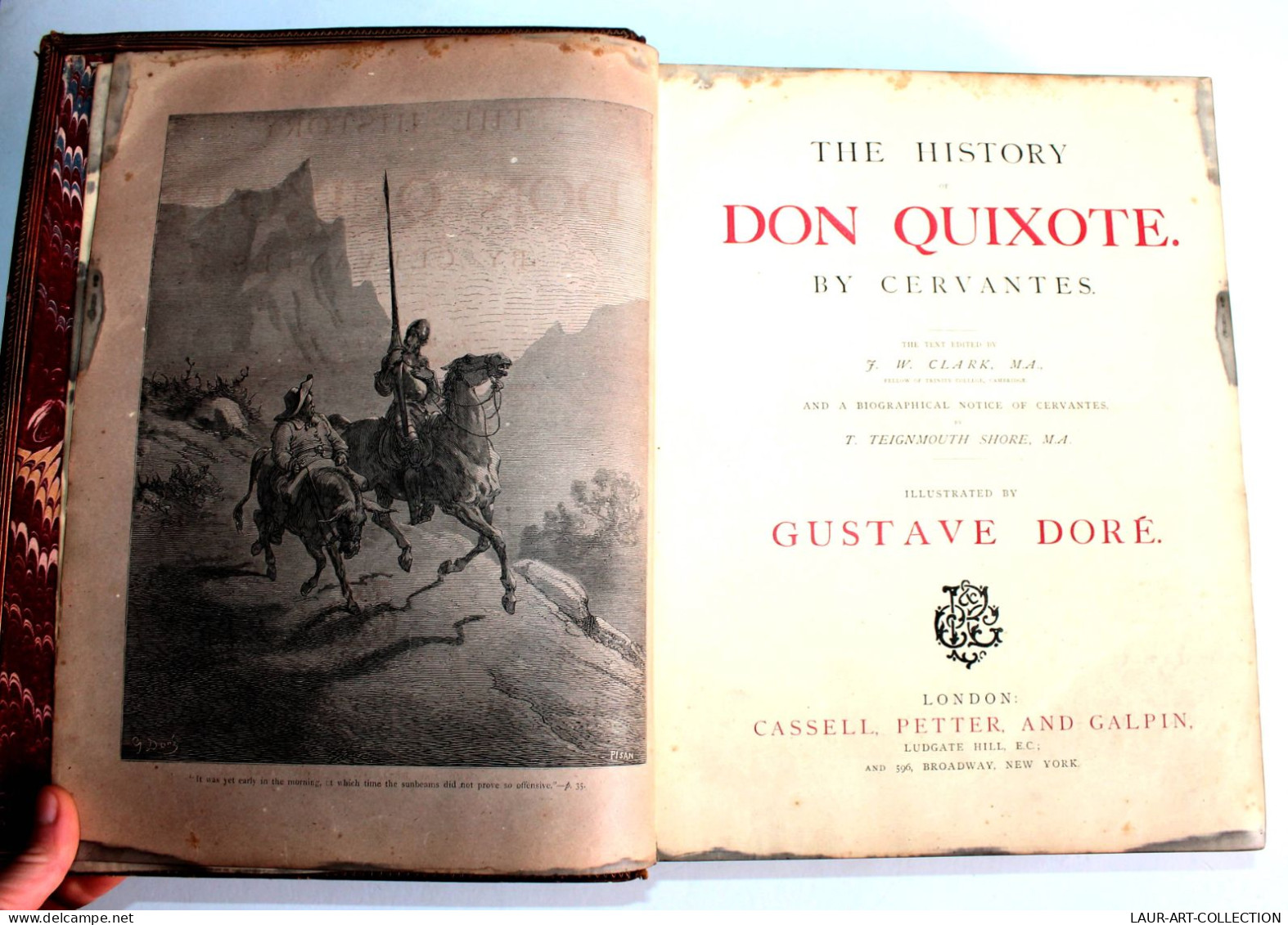 THE HISTORY OF DON QUIXOTE (QUICHOTTE) BY CERVANTES, CLARK, DORE, CASSELL PETTER / ANCIEN LIVRE DE COLLECTION (2301.529) - Classics