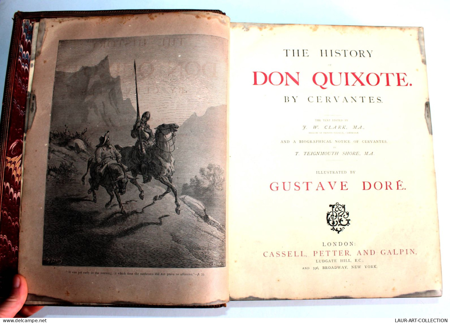 THE HISTORY OF DON QUIXOTE (QUICHOTTE) BY CERVANTES, CLARK, DORE, CASSELL PETTER / ANCIEN LIVRE DE COLLECTION (2301.529) - Clásicos