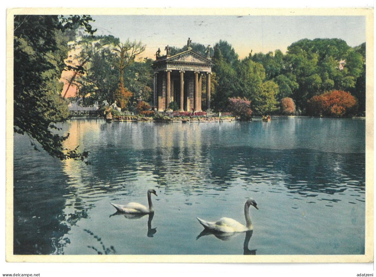 BR3684 Roma Villa Borghese Il Laghetto Viaggiata 1952 Verso Venezia - Parchi & Giardini