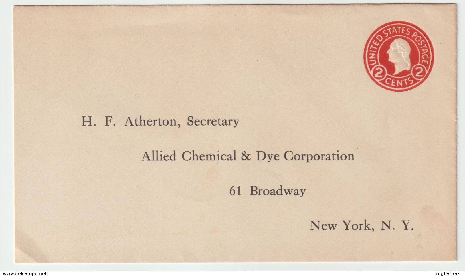 6322 Postal Stationery ENTIER POSTAL ATHERTON BROADWAY NEW YORK - 1901-20