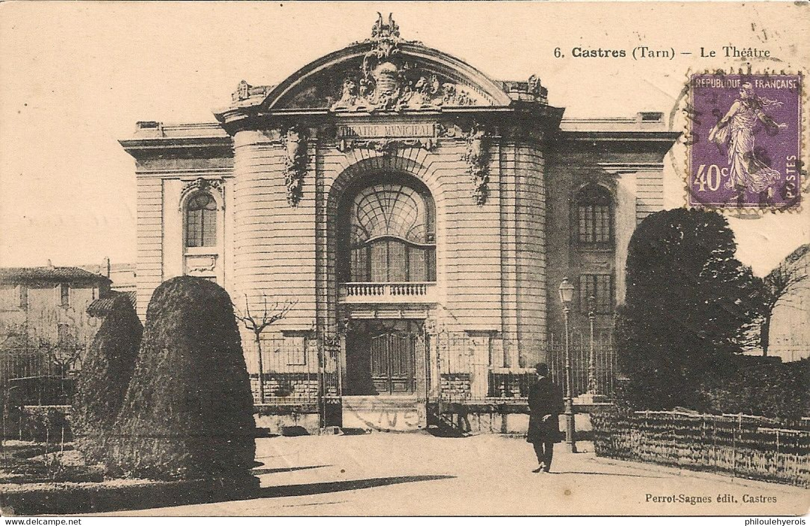 CPA 81 CASTRES Le Théâtre 1926 - Castres