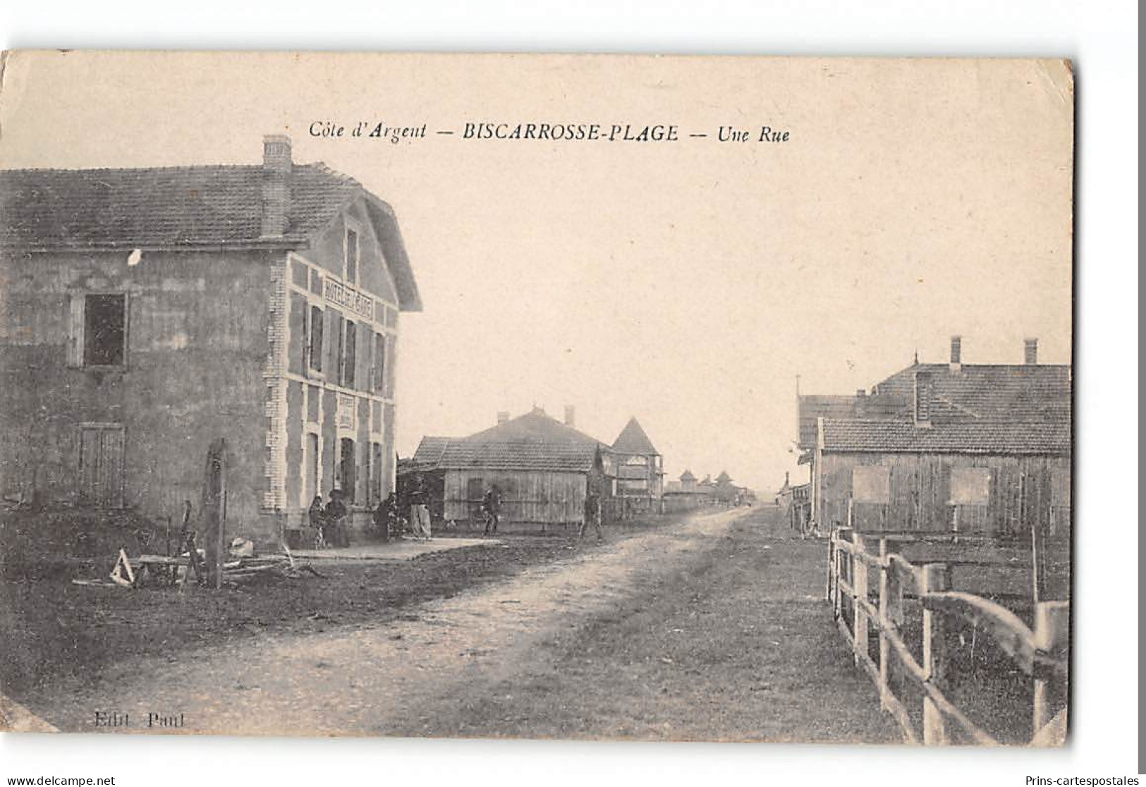 CPA 40 Biscarosse Plage Une Rue - Biscarrosse