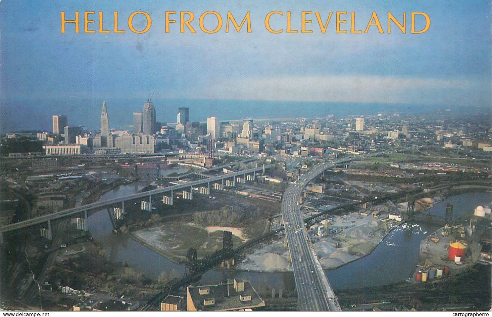 Postcard USA Ohio > Cleveland Aerial View 1987 - Cleveland