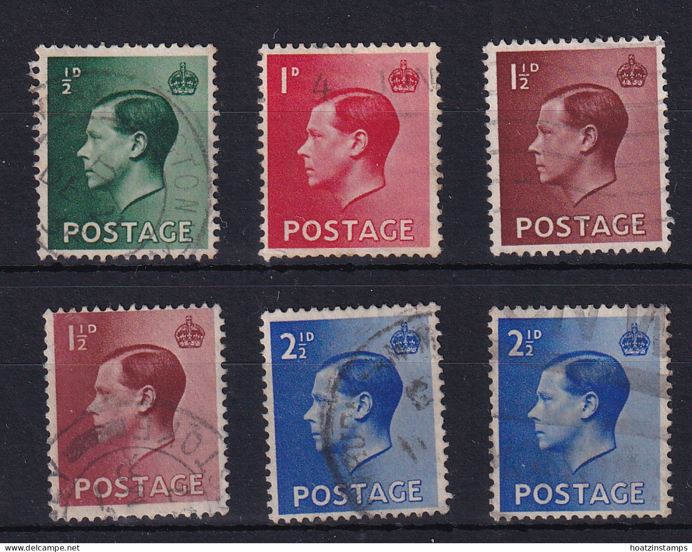 G.B.: 1936   Edward VIII Set      Used - Used Stamps