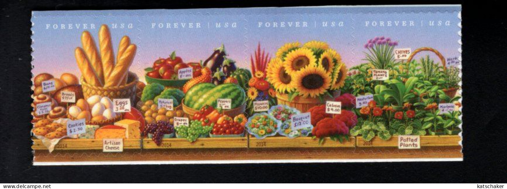 292016641 2014 (XX)  SCOTT 4915A POSTFRIS MINT NEVER HINGED - FARMERS MARKETS - Unused Stamps