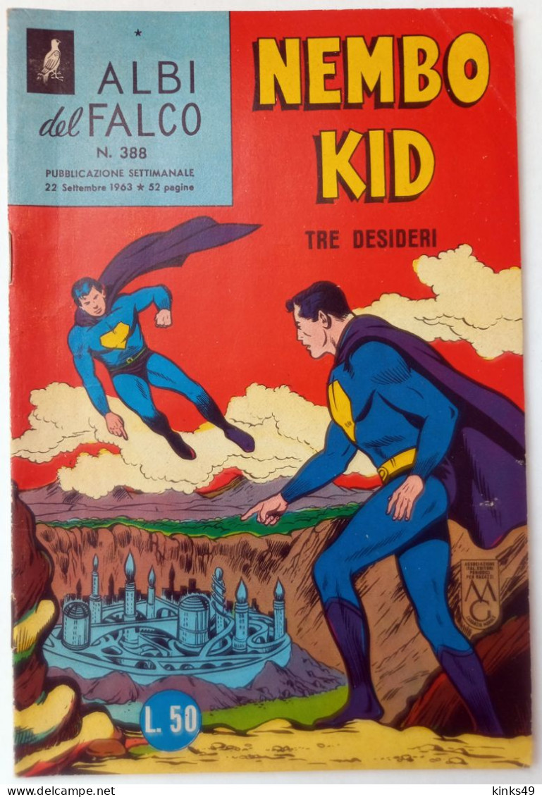 M438> NEMBO KID < Tre Desideri > N° 388 Del 22 SETTEMBRE 1963 = Con FIGURINE ! - Super Eroi