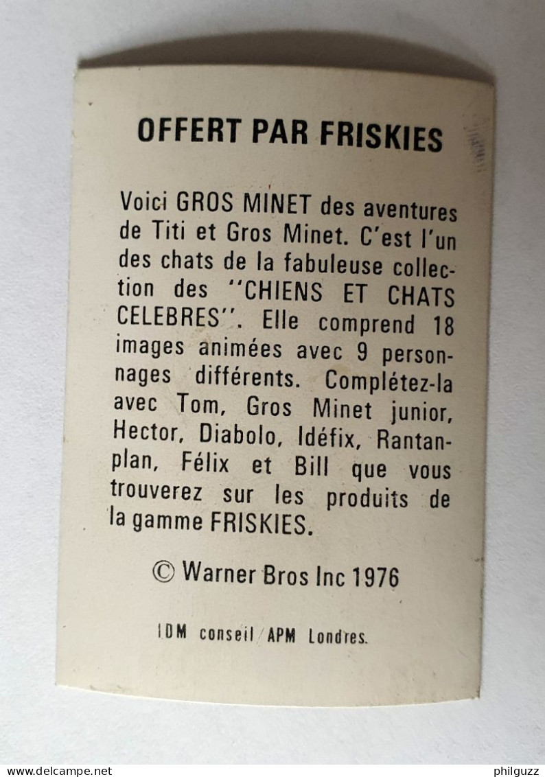 RARE IMAGE HOLOGRAPHIQUE PUBLICITAIRE FRISKIES GROS MINET BOXEUR (3) 1976 - Sammelbilder