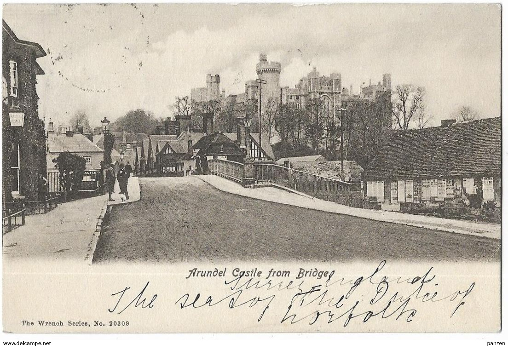 Arundel Castle 1904 Street Scene Postcard  Ev.29 - Arundel