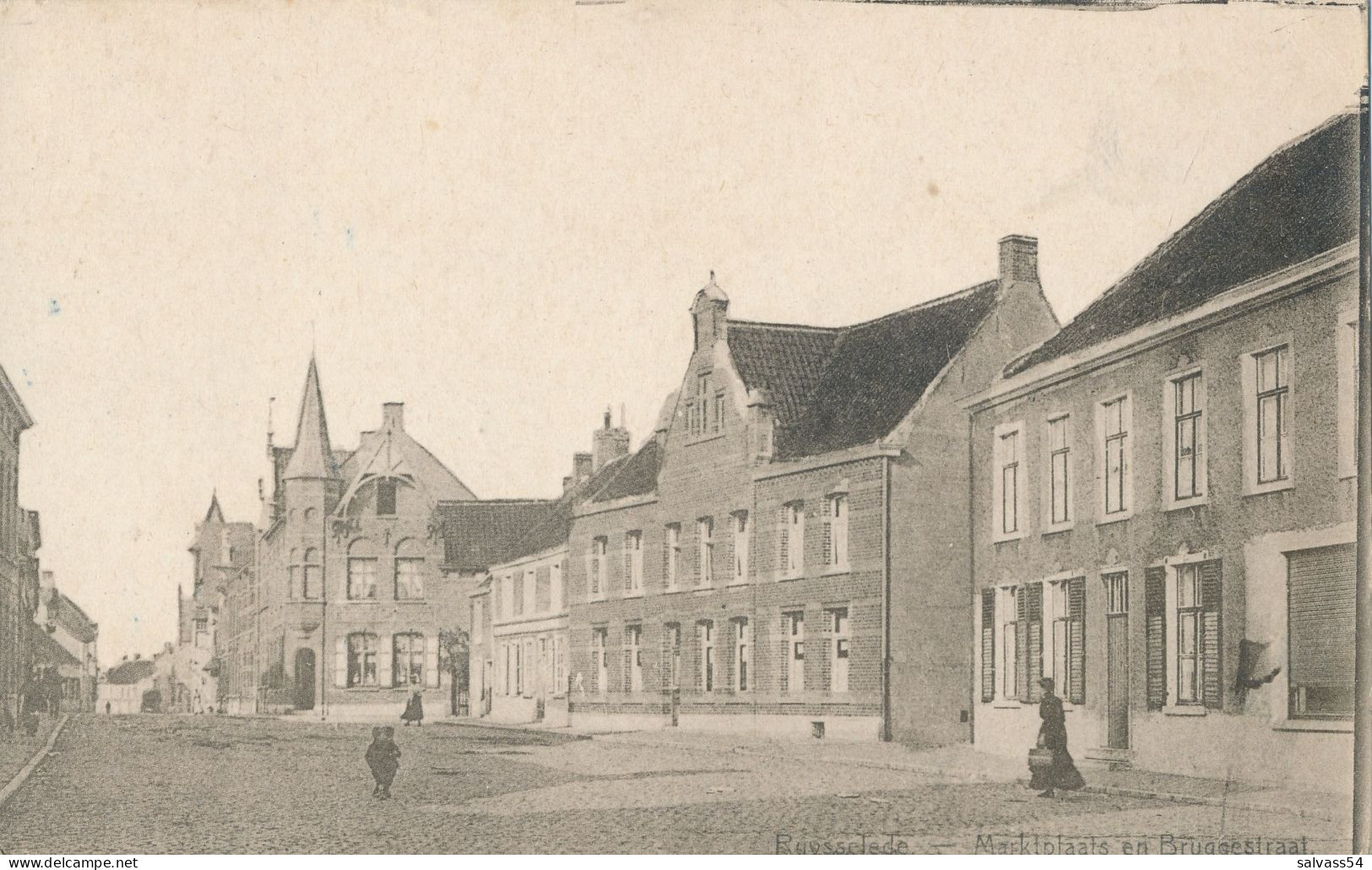 BELGIQUE - BELGIUM - RUISELEDE - Ruysselede Marktplaats En Bruggestraat(1918) - Ruiselede