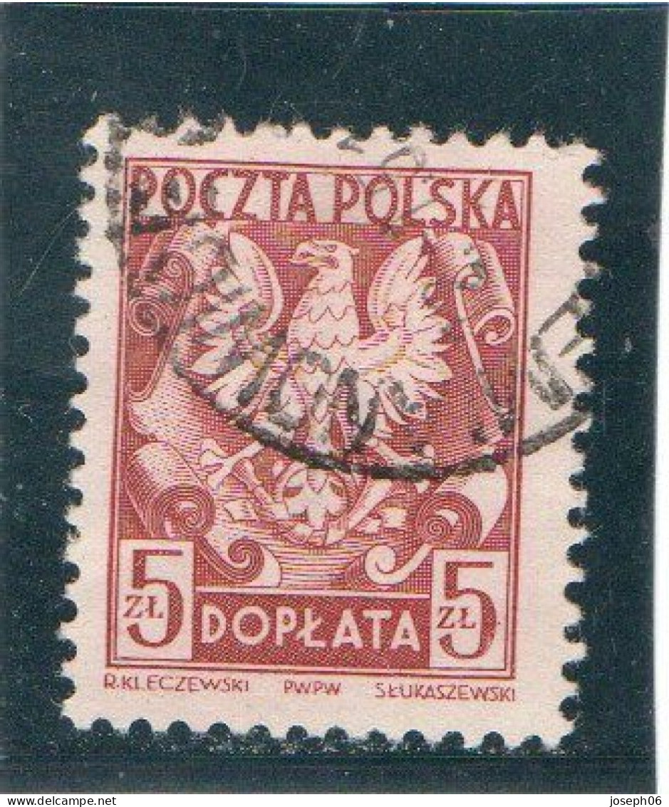 POLOGNE    1950  Taxe  Y. T.  N° 119  à  124  Incomplet  Oblitéré - Segnatasse