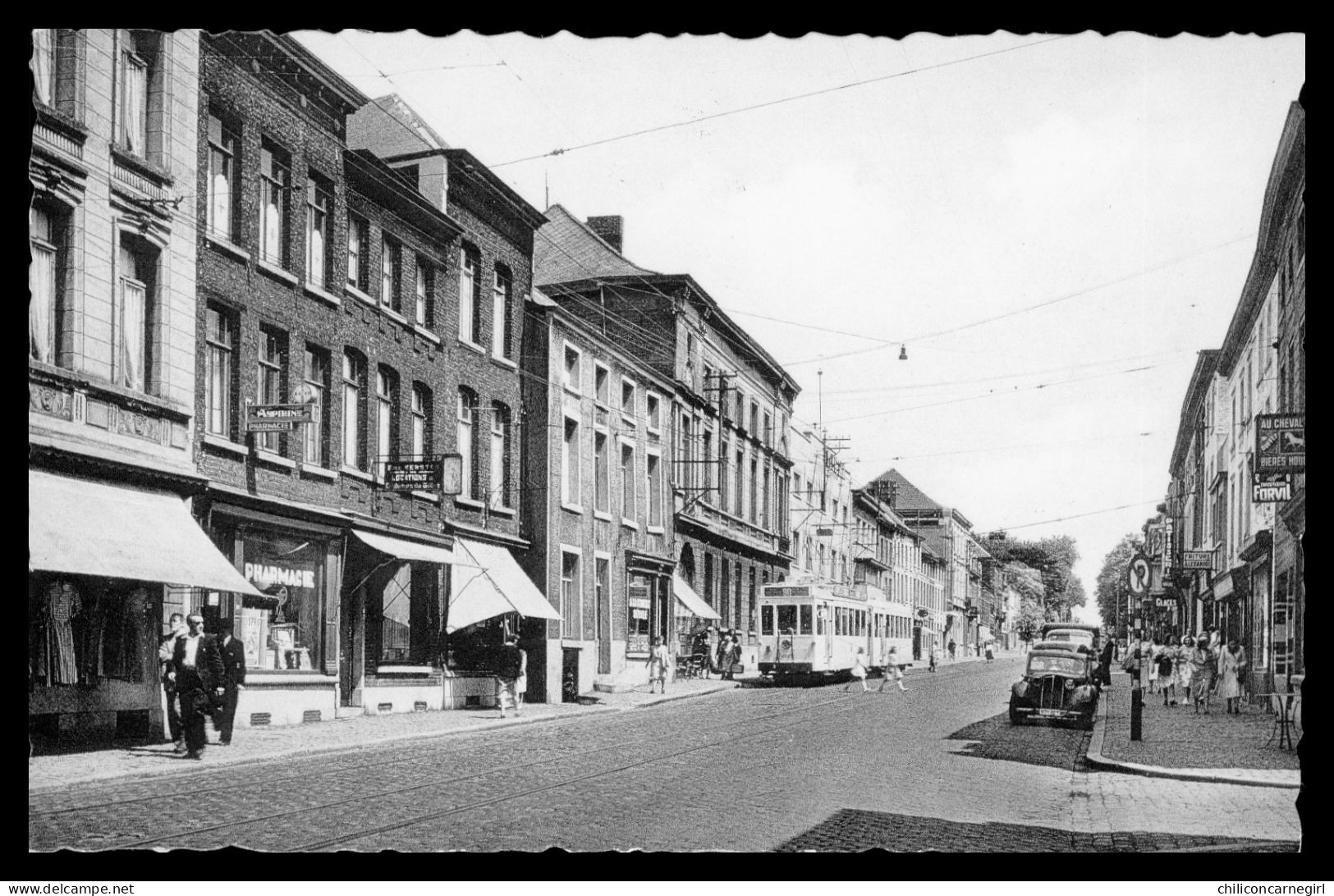 * Cpsm - BINCHE - Avenue Vanderpepen - Tram - Tramway - Vieille Voiture - Commerce - Animée - Edit. RAY LONGFILS - NELS - Binche