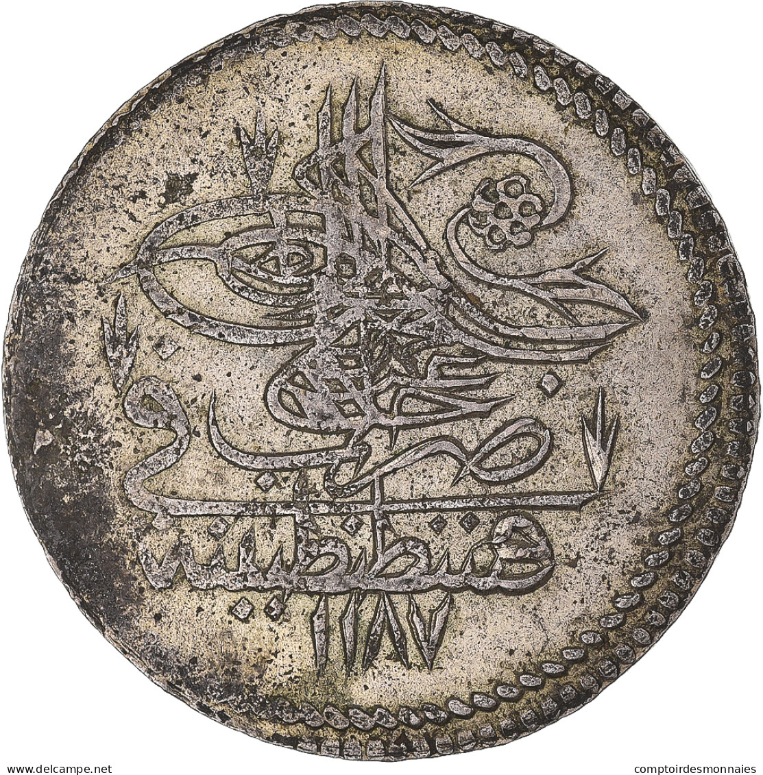 Monnaie, Turquie, Abdul Hamid I, Piastre, AH 1187, TTB, Argent, KM:398 - Turks En Caicoseilanden