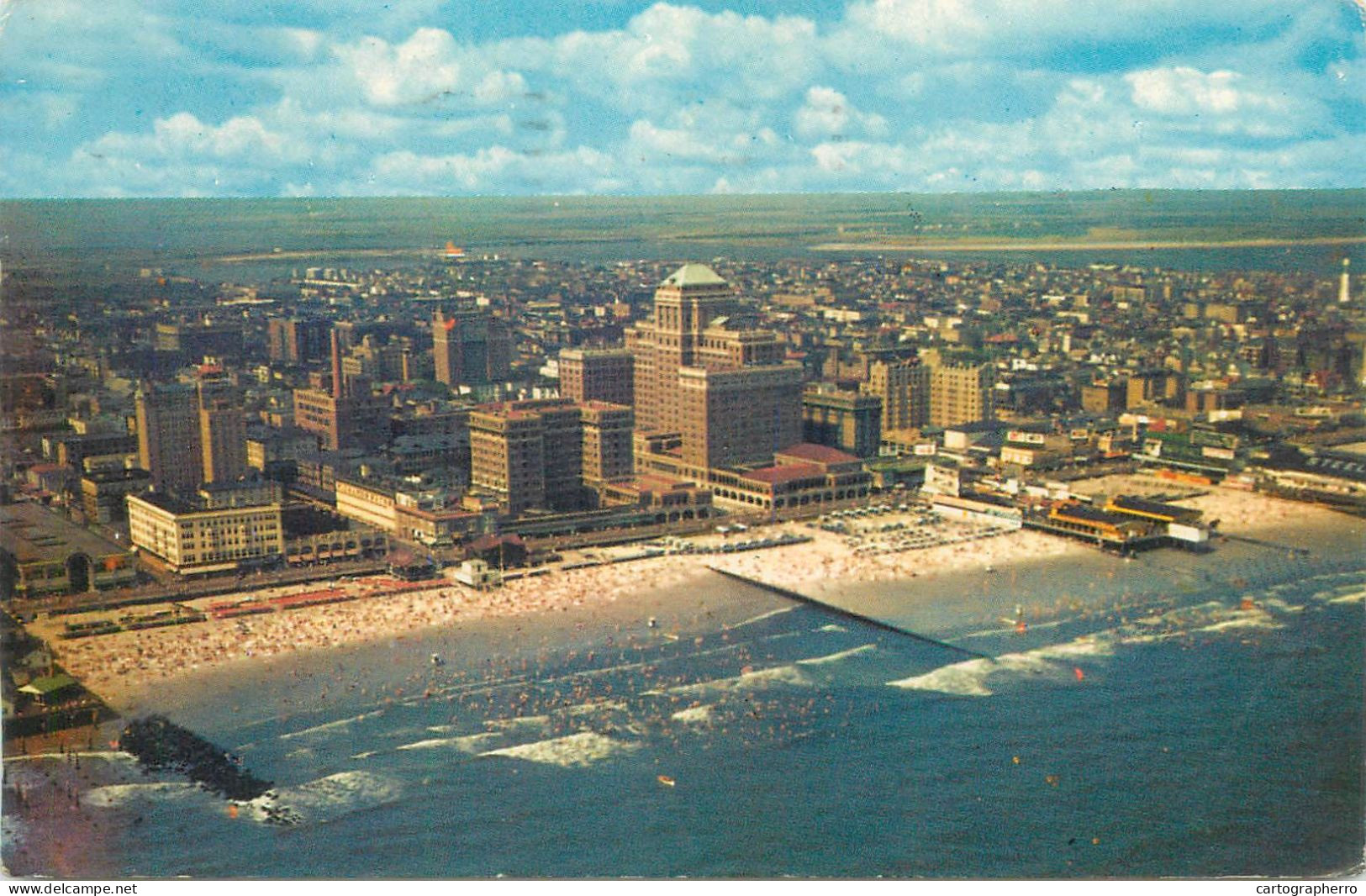 Postcard USA United States NJ - New Jersey > Atlantic City 1963 Coastal Aerial - Atlantic City