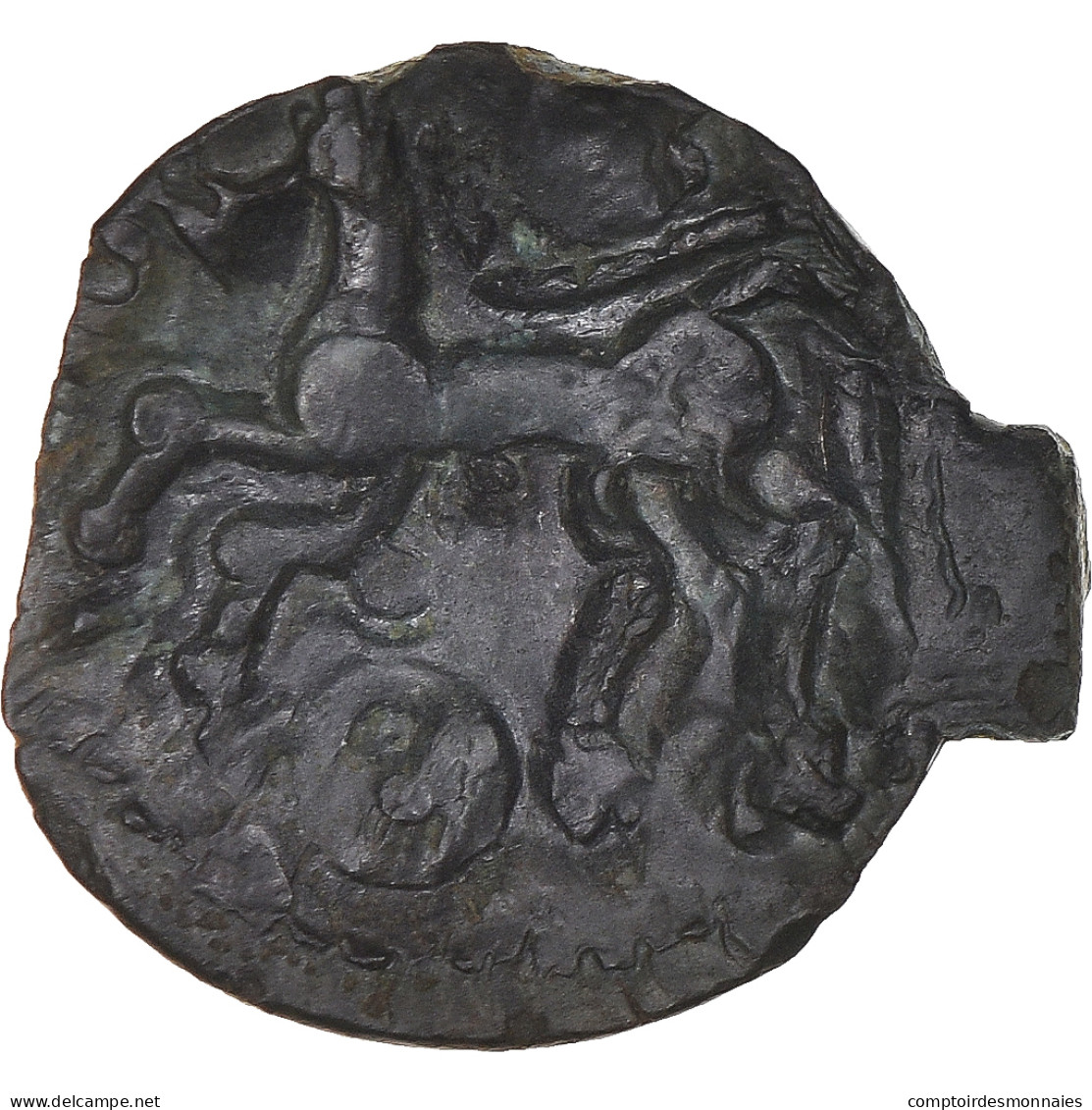 Monnaie, Aulerques Éburovices, Bronze Au Sanglier, 60-50 BC, TTB+, Bronze - Keltische Münzen