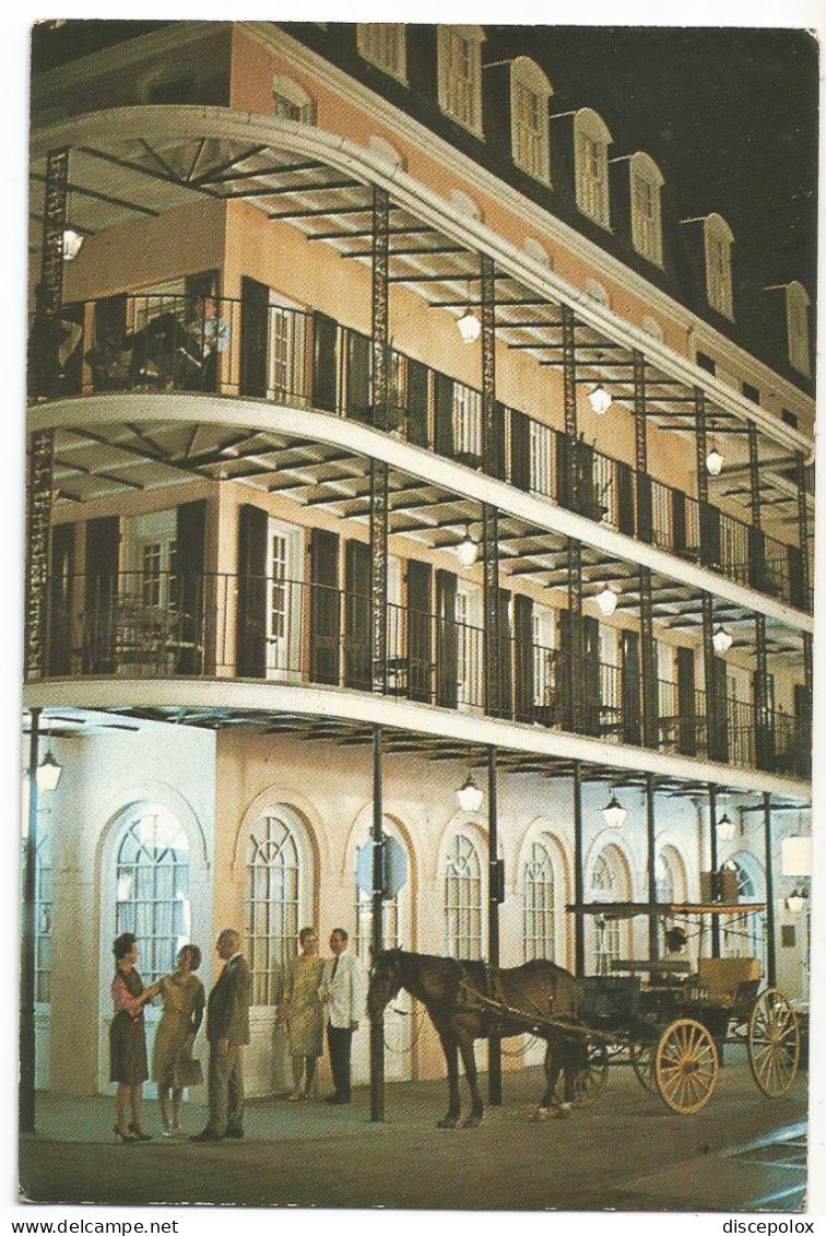 AC6283 New Orleans - Lace Balconies At Night - The Vieux Carre / Viaggiata 1984 - New Orleans