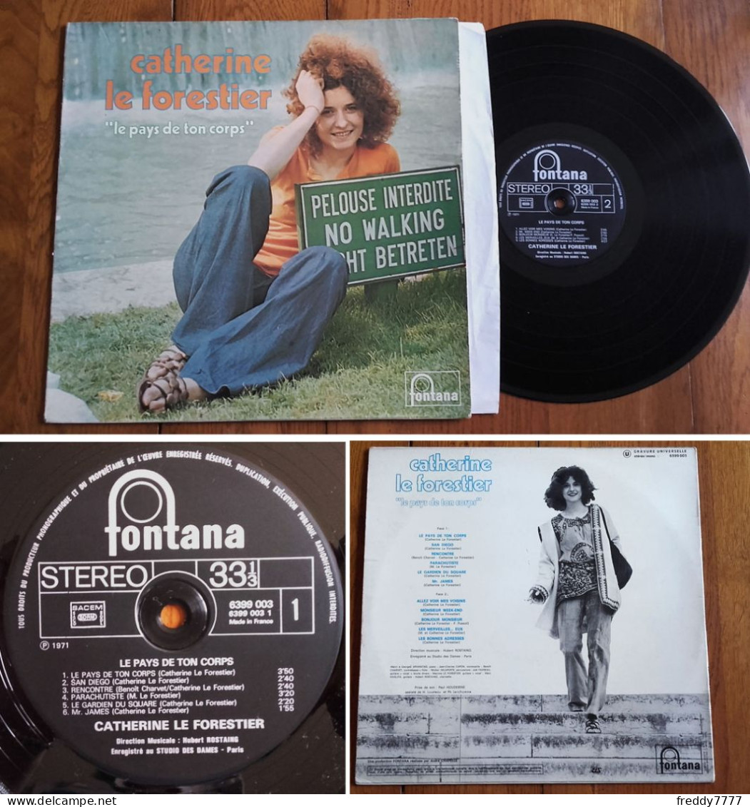 RARE French LP 33t RPM (12") CATHERINE LE FORESTIER «Le Pays De Ton Corps» (1971) - Verzameluitgaven