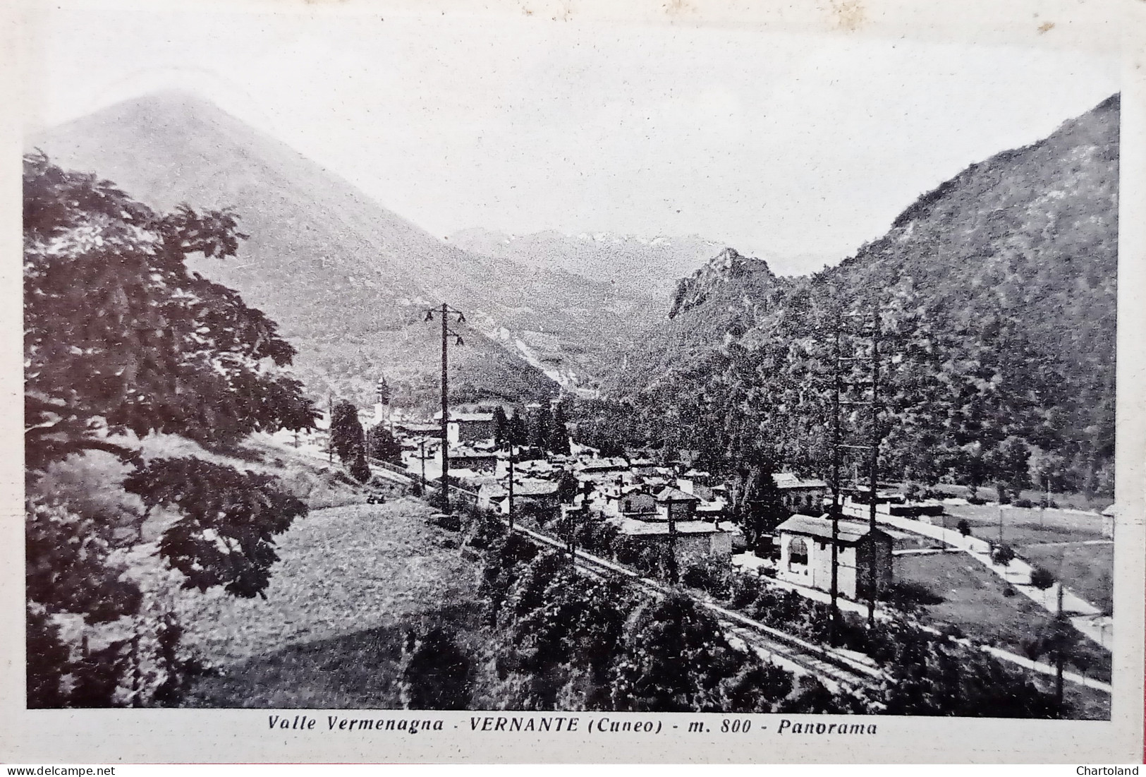 Cartolina - Valle Vermenagna - Vernante ( Cuneo ) - Panorama - 1957 - Cuneo