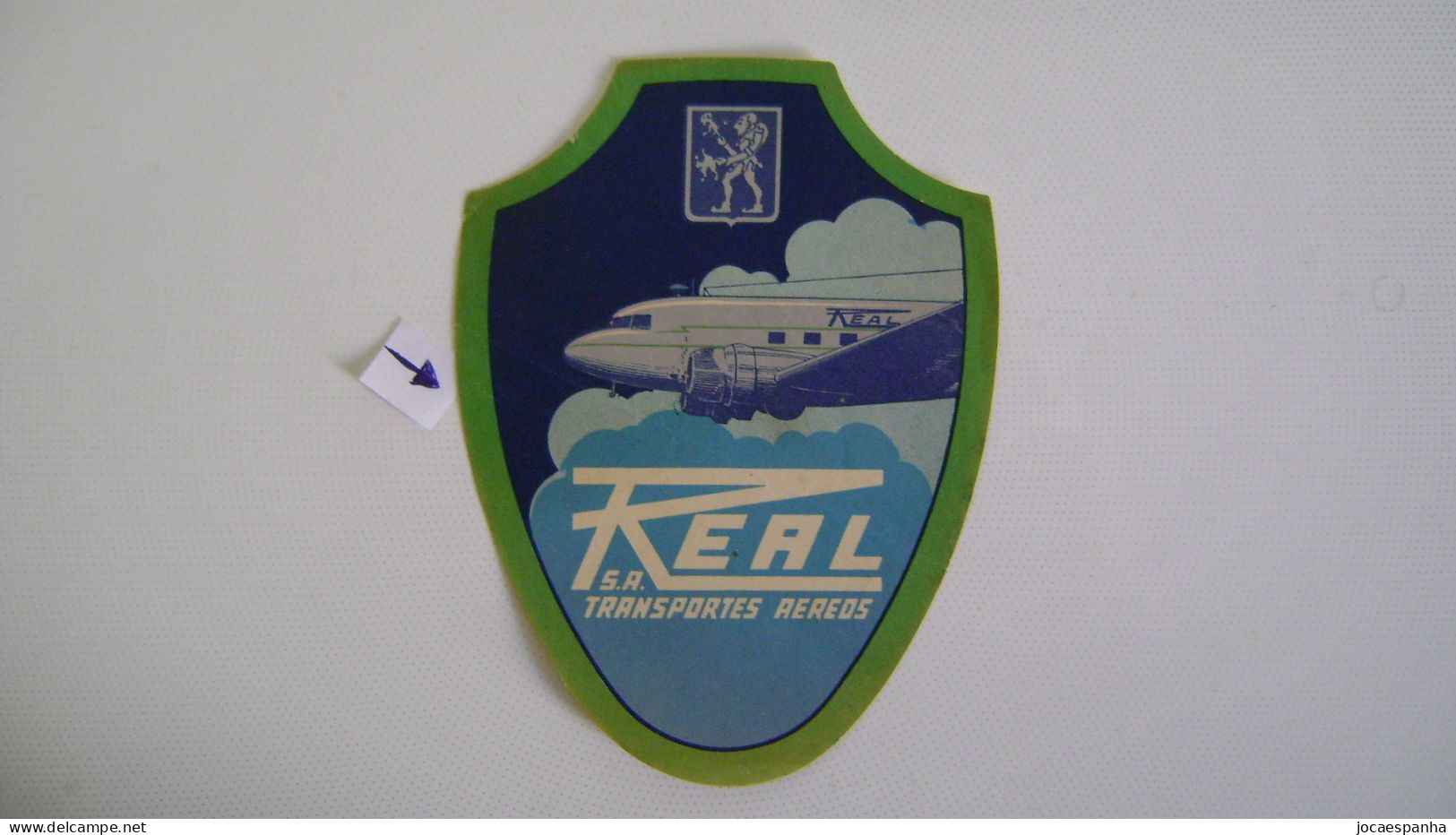 BRAZIL / BRASIL - LABEL OF THE REAL TRANSPORTES AEREOS AIRLINE COMPANY IN THE STATE - Werbung