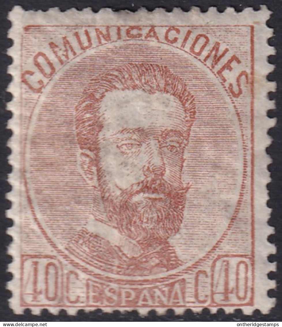 Spain 1872 Sc 185 Espana Ed 125 MLH* Gum Crazing - Nuevos