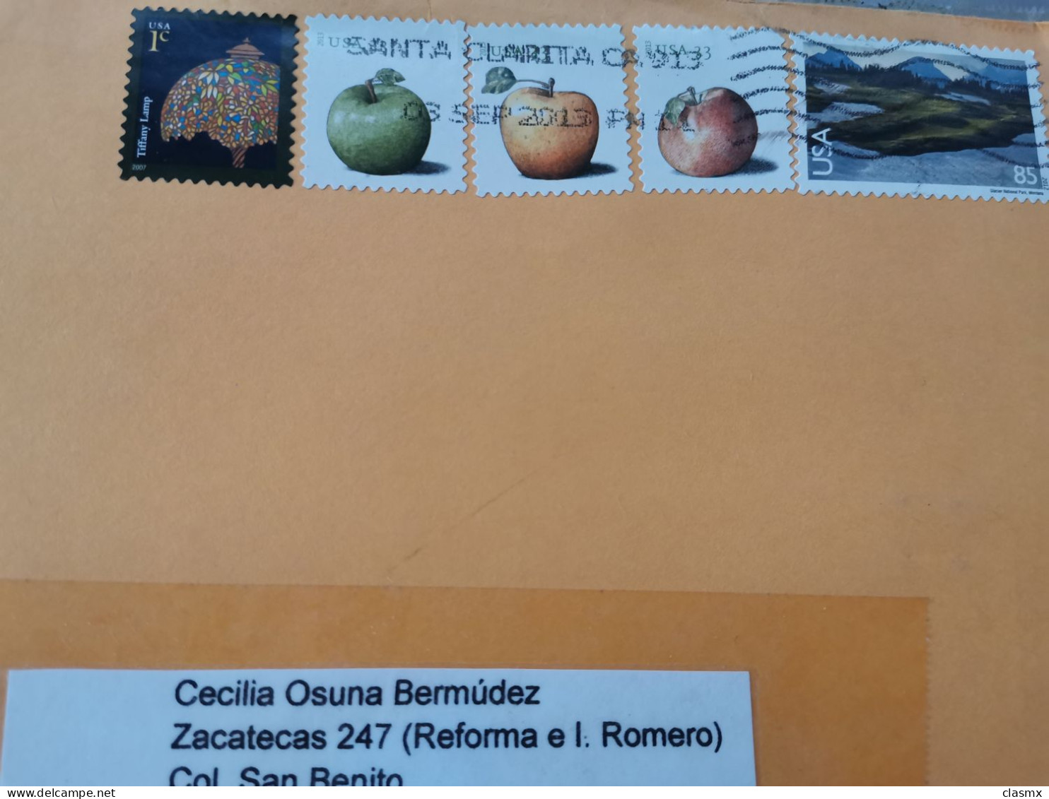 USA 2013 Clear Postmark Apples Montana Stamps - Postal History