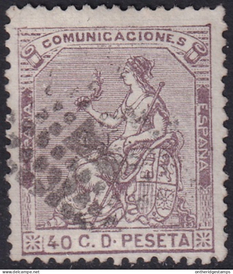 Spain 1873 Sc 196 Espana Ed 136 Used Rombo De Puntos Cancel - Oblitérés