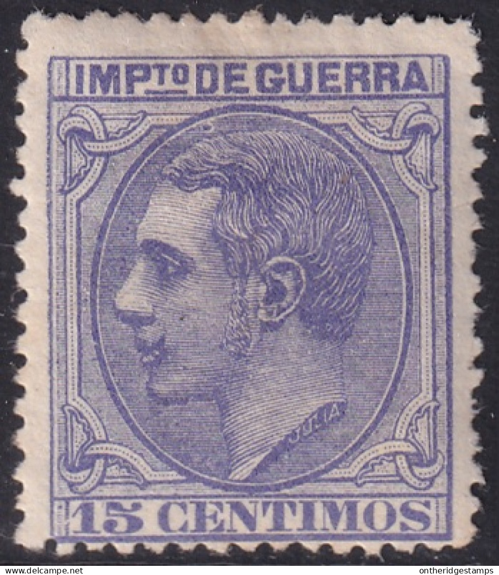 Spain 1879 Sc MR14 Espana Ed NE6 War Tax Unissued MH* - Tasse Di Guerra