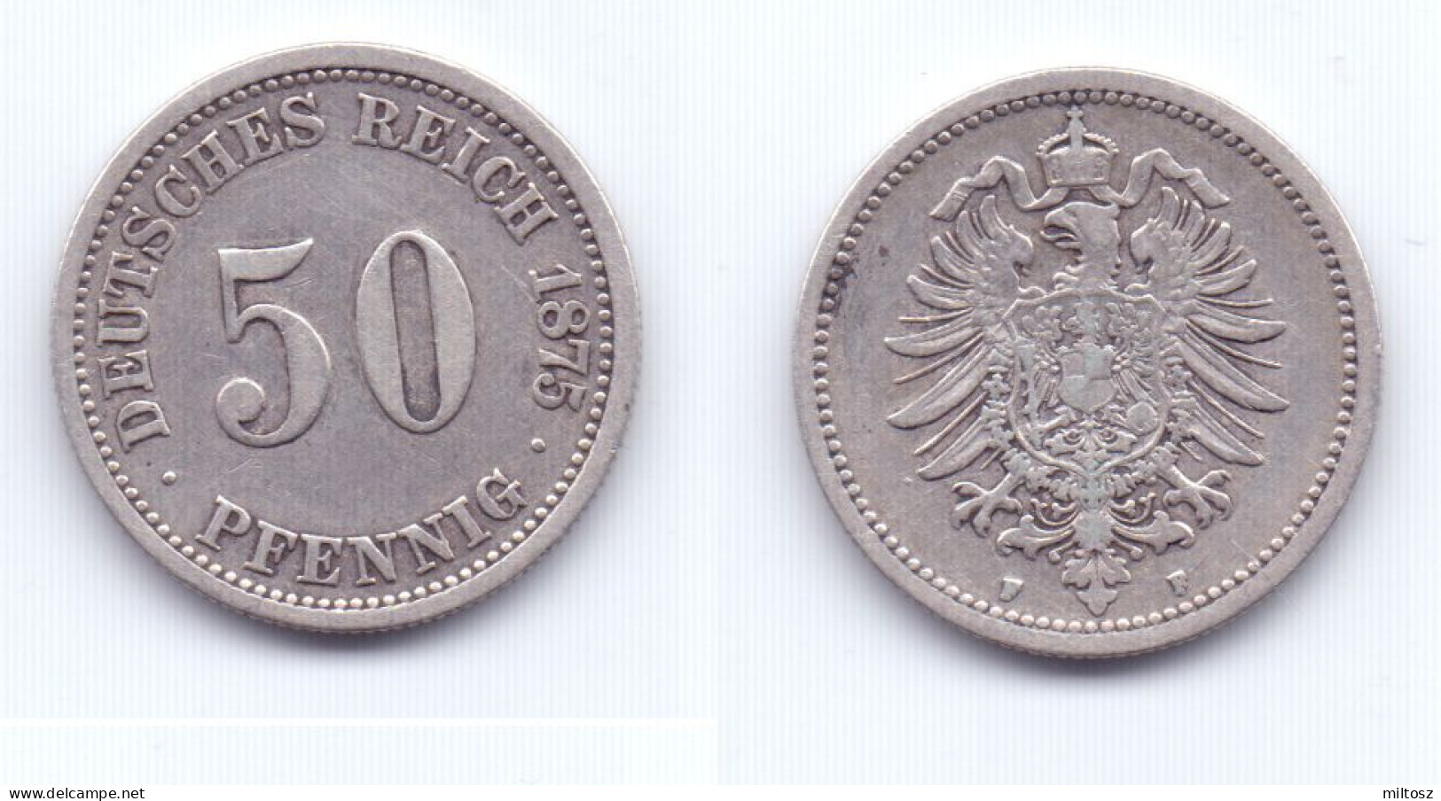 Germany 50 Pfennig 1875 F - 50 Pfennig