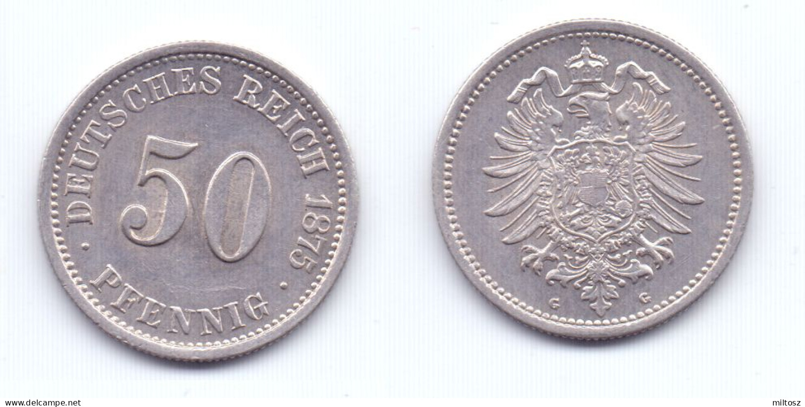 Germany 50 Pfennig 1875 G - 50 Pfennig