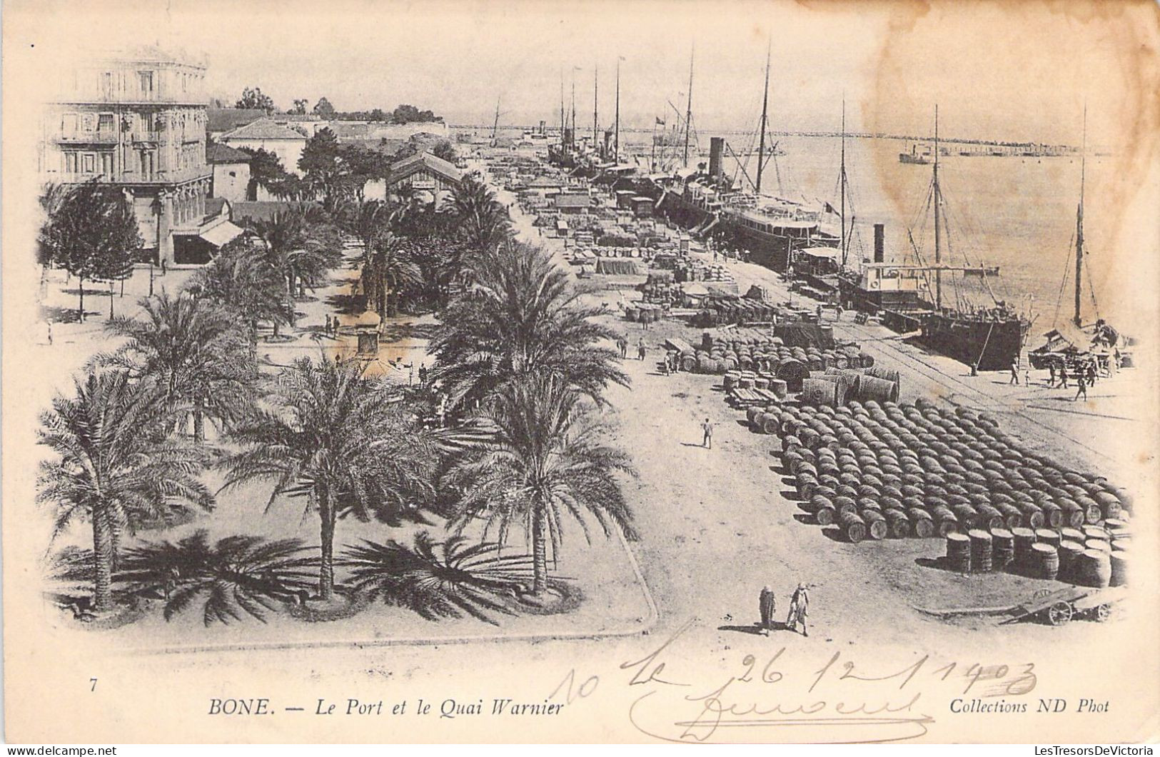ALGERIE - Bône - Le Port Et Le Quai Warnier - Carte Postale Ancienne - Annaba (Bône)