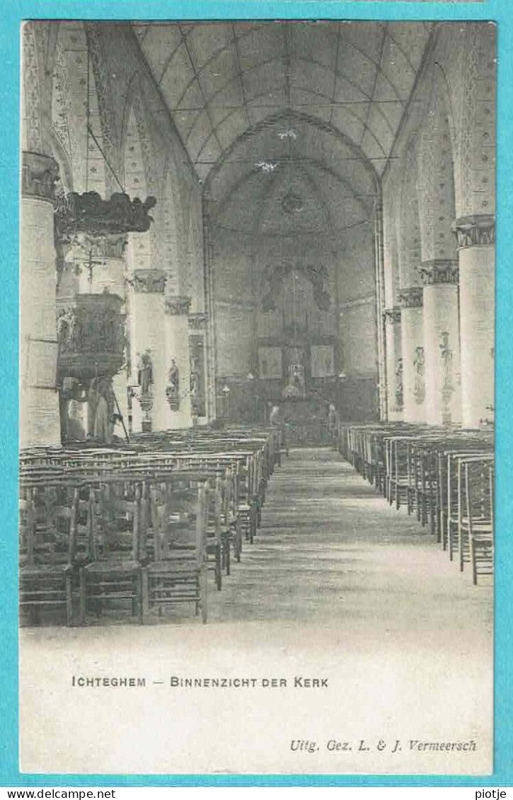 * Ichtegem (West Vlaanderen) * (Uitg Gez. L. & J. Vermeersch) Binnenzicht Der Kerk, Intérieur De L'église, Church - Ichtegem