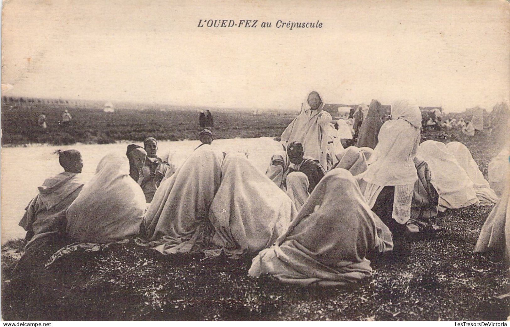 MAROC - L'OUED FEZ Au Crépuscule - Carte Postale Ancienne - Fez (Fès)