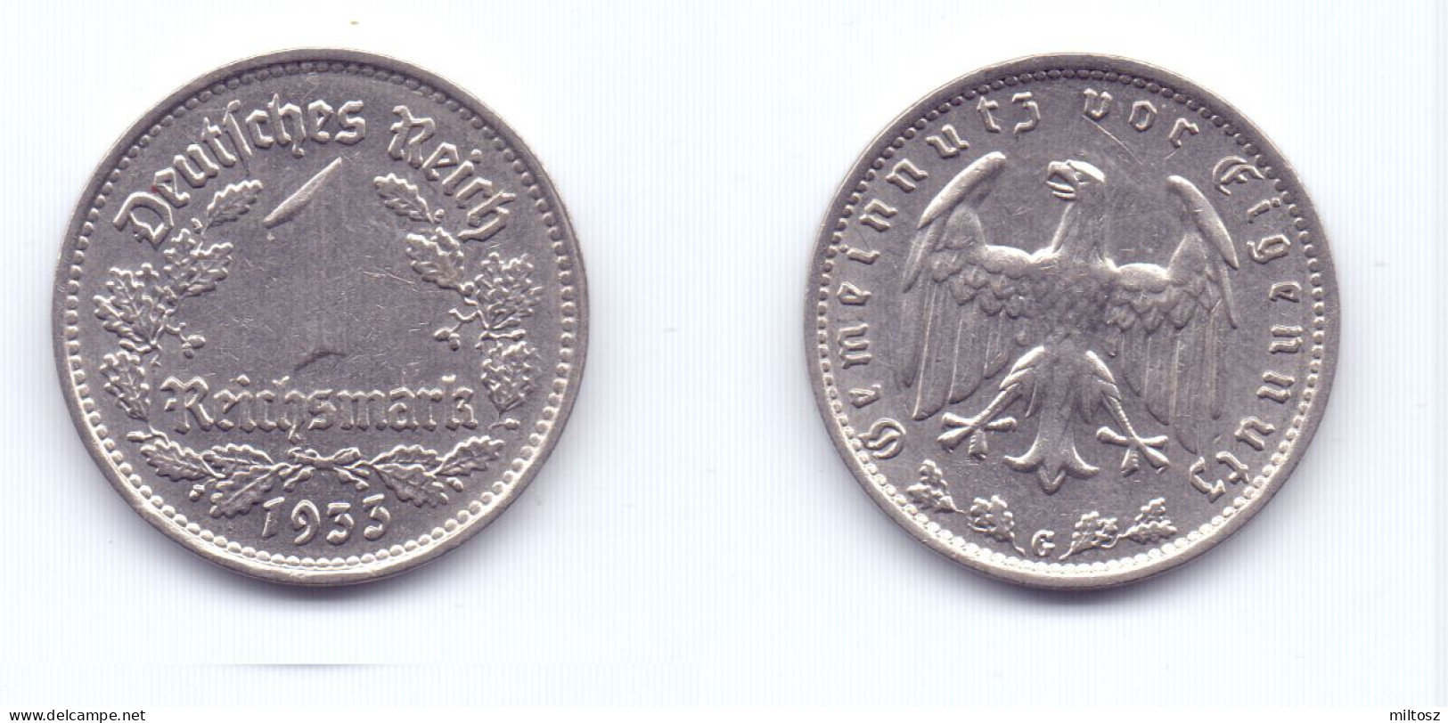 Germany 1 Reichsmark 1933 G - 1 Reichsmark