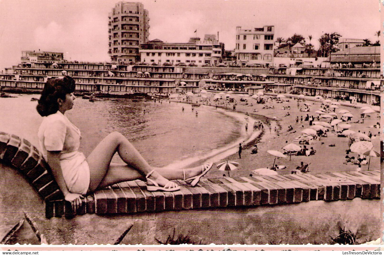 EGYPTE - ALEXANDRIE - Stanley Bay Beach - Carte Postale Ancienne - Alexandria